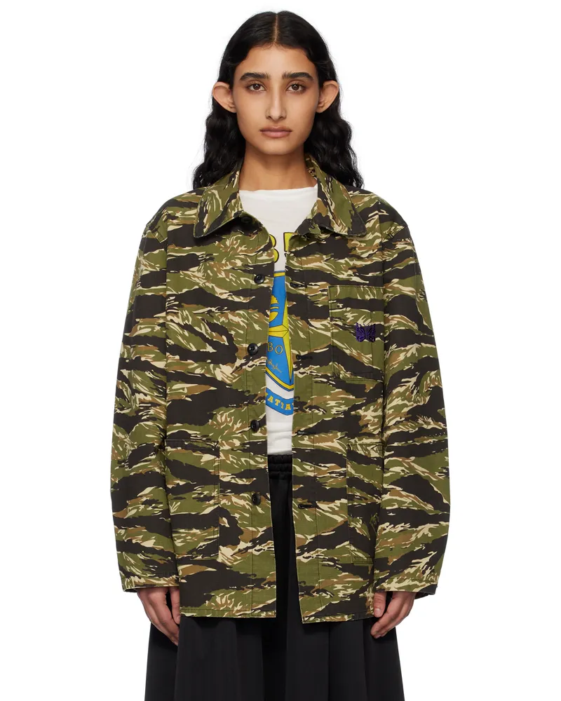 NEEDLES Khaki D.N. Coverall Jacket B-tiger
