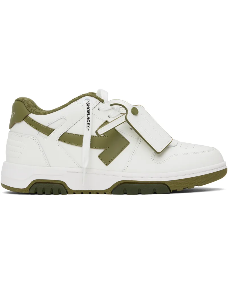 OFF-WHITE White & Khaki Out Of Office Sneakers White