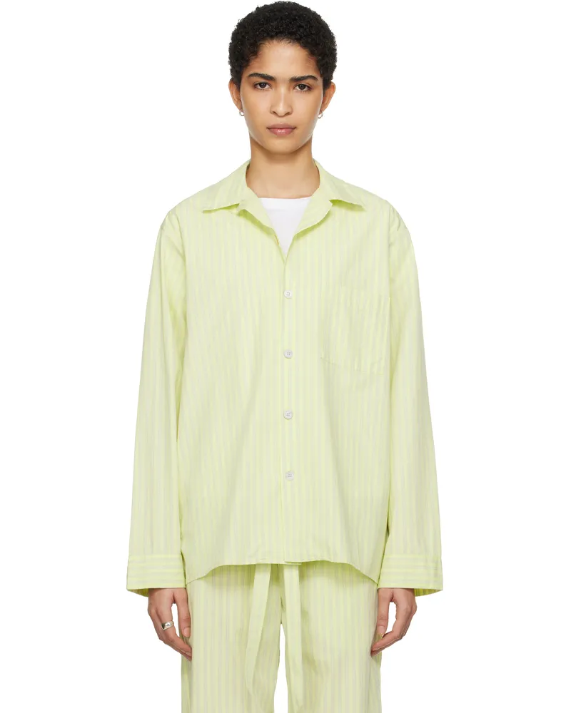 TEKLA SSENSE Exclusive Green AURALEE Edition Cotton Poplin Pyjama Shirt Light