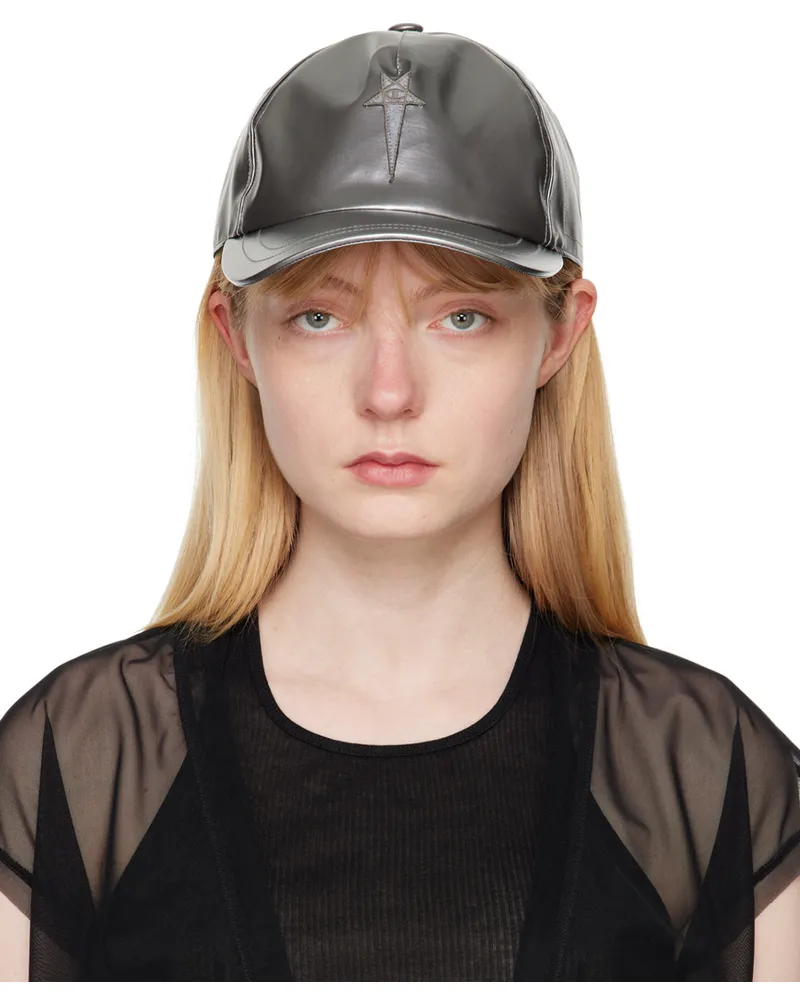 Rick Owens Silver Champion Edition Nylon Baseball Cap 18