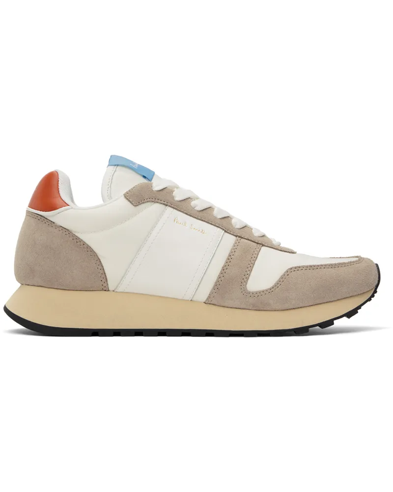 Paul Smith White & Taupe Eighties Sneakers 1