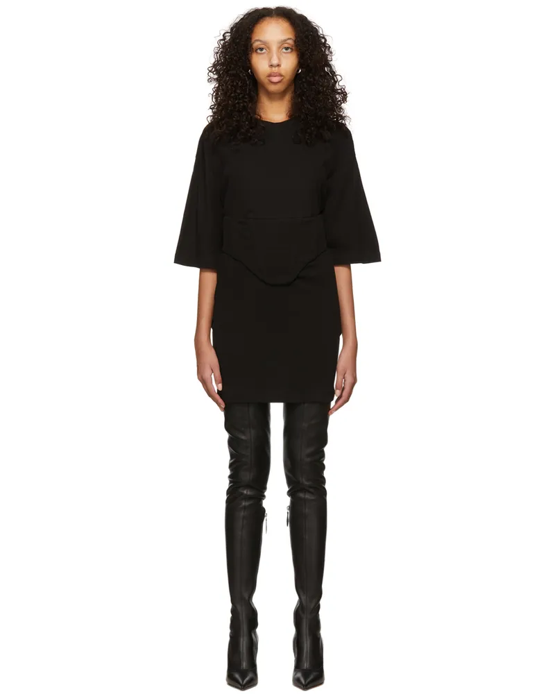 Dion Lee Black Undercorset Mini Dress Black
