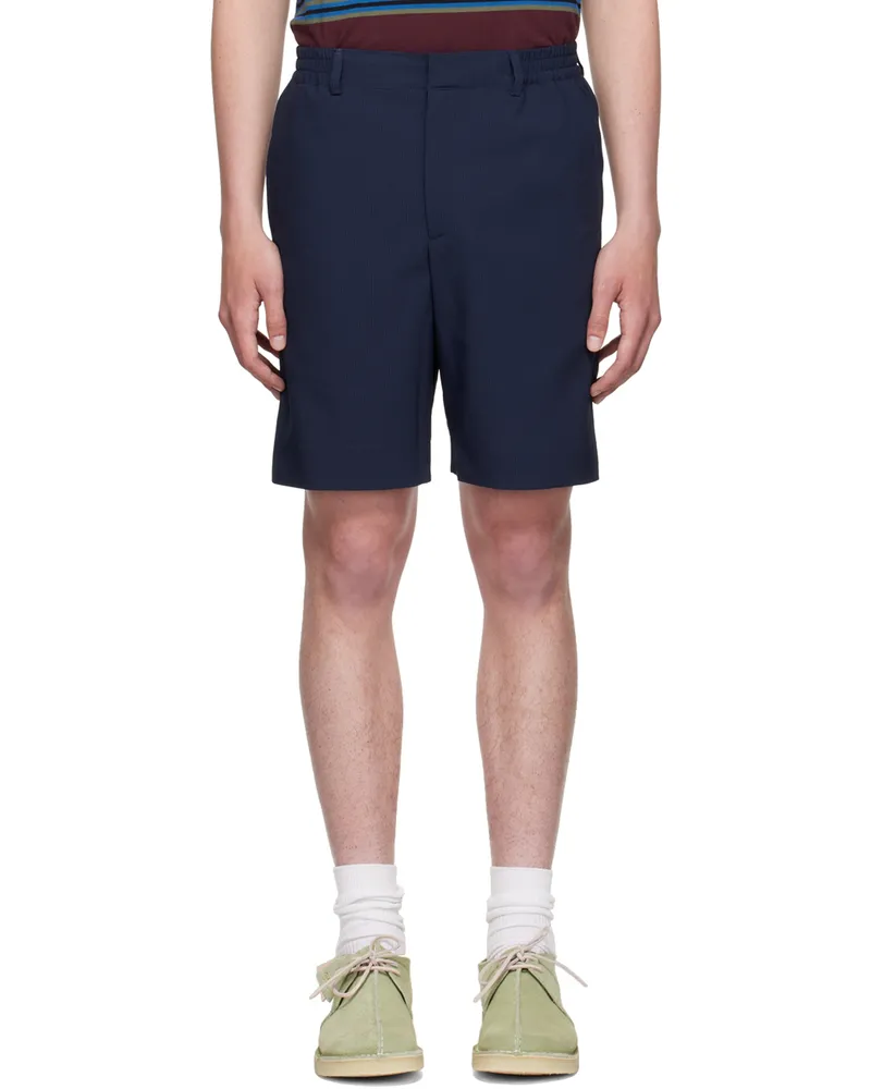 Wood Wood Navy Kent Shorts 7000