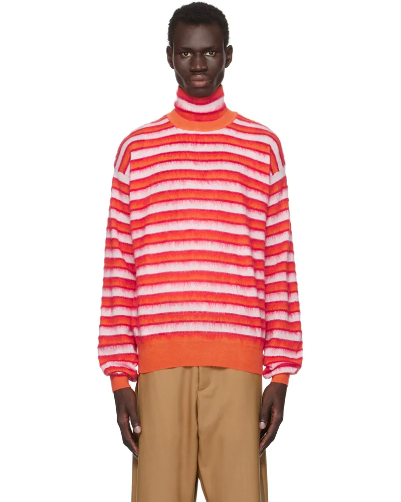 Marni Orange Striped Sweater Rgr30