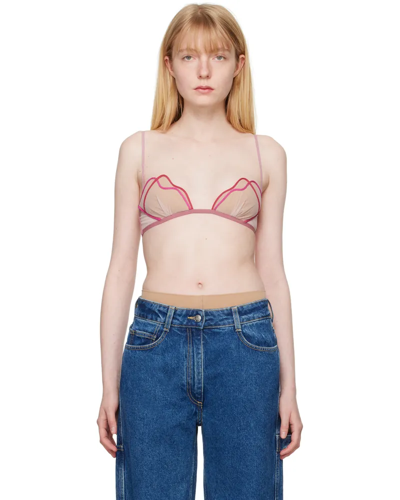 Nensi Dojaka Pink Heartbeat Bra Pink