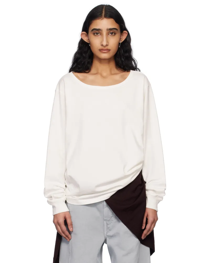 Christophe Lemaire Off-White Wide Neck T-shirt Wh001