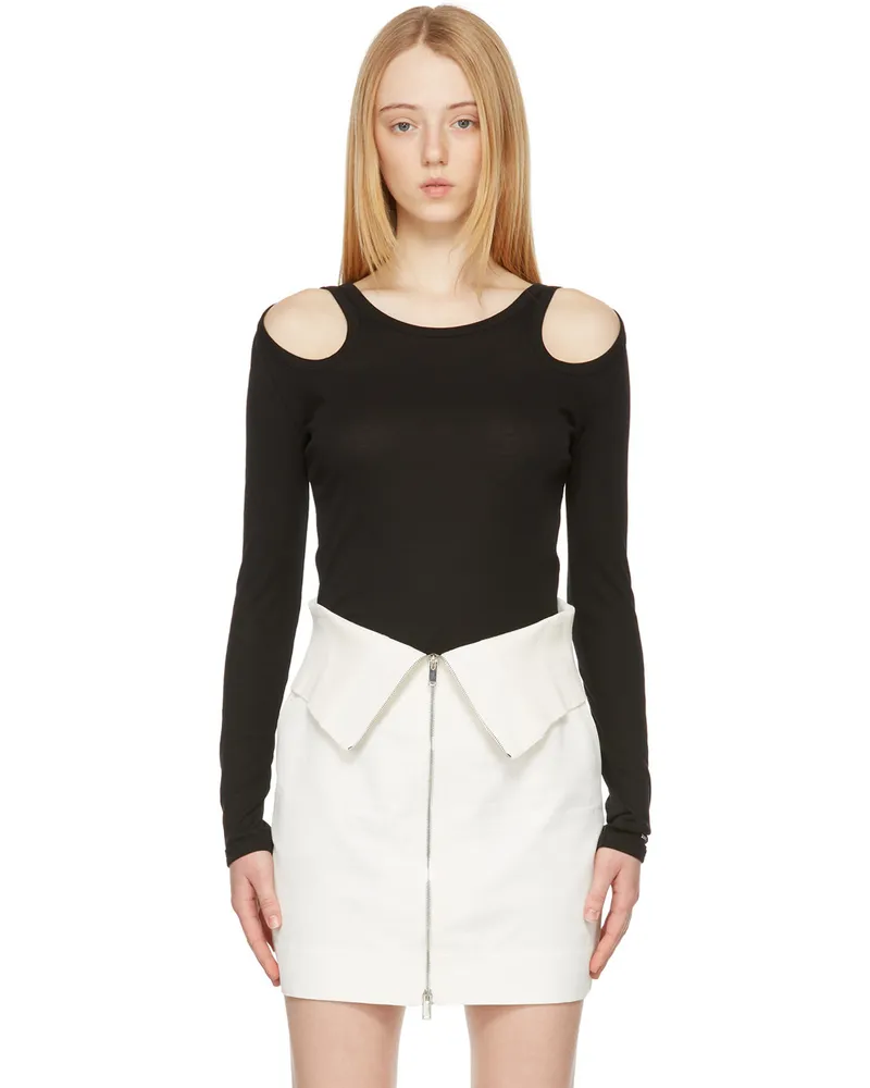 Stella McCartney Black Cut-Out T-Shirt 1000