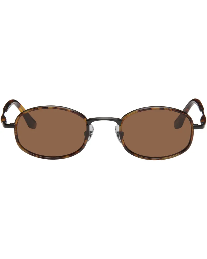 Bonnie Clyde Brown Bicycle Sunglasses Black