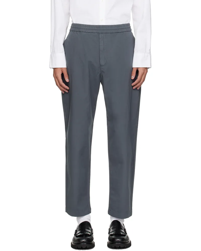 Officine Generale Gray Walter Trousers Charcoal