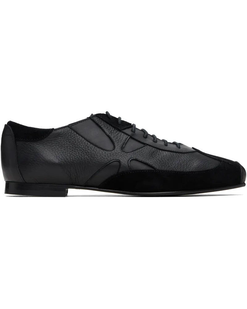 STEFAN COOKE Black Slashed Hybrid Oxfords Black