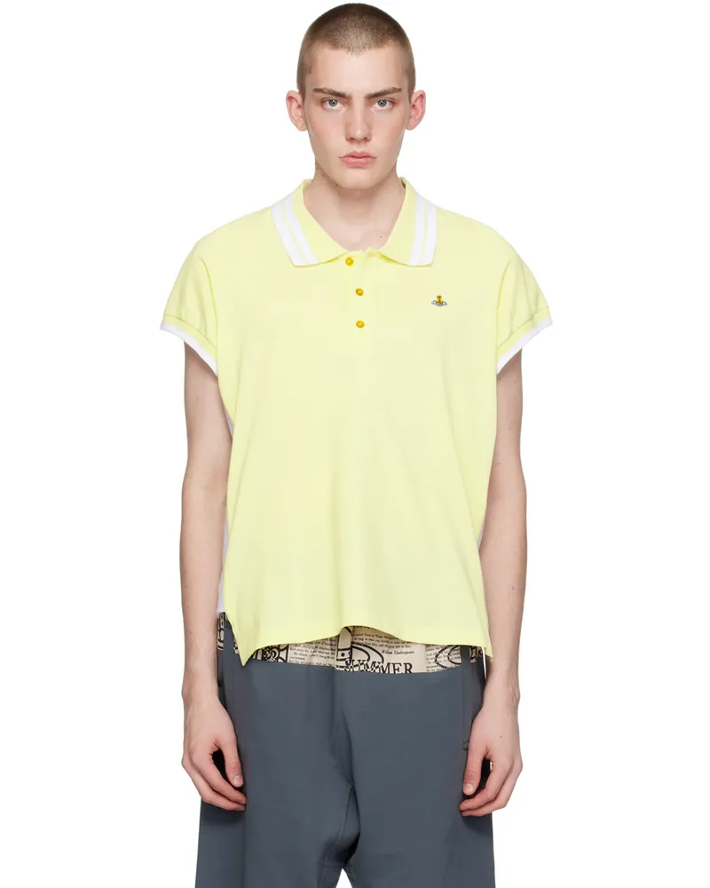 Vivienne Westwood Yellow Striped Polo Lime