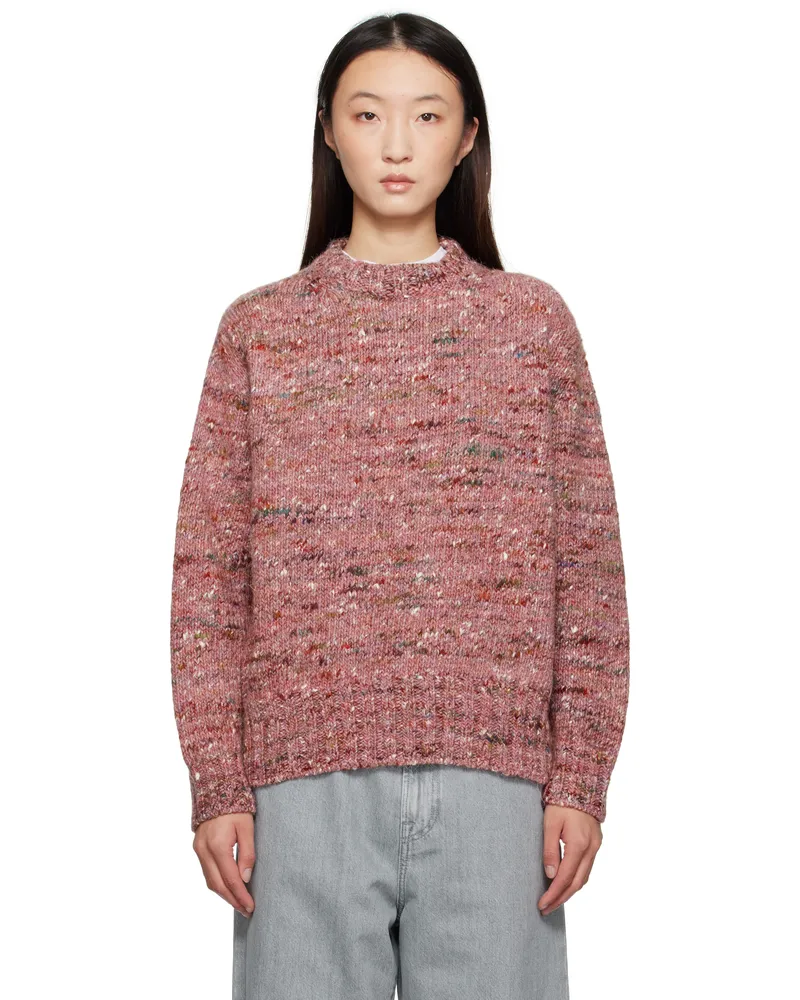 Róhe Pink Melange Crewneck Sweater 691_460