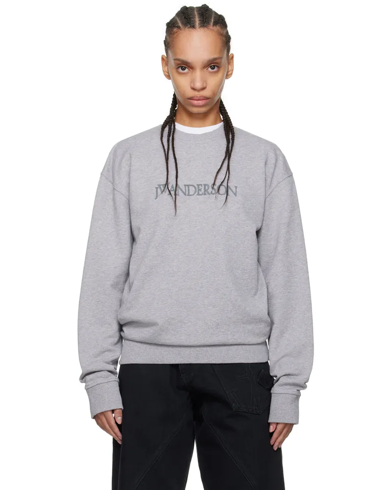 J.W.Anderson Gray Logo Embroidery Sweatshirt 907