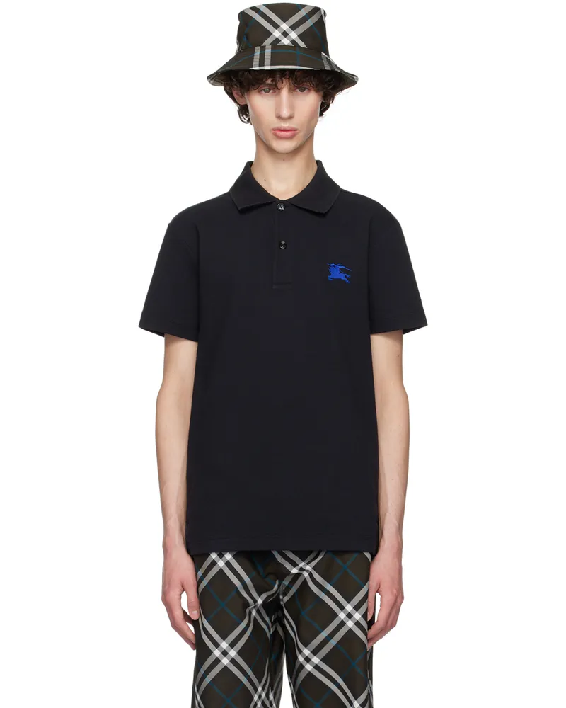 Burberry Black Cotton Polo Black