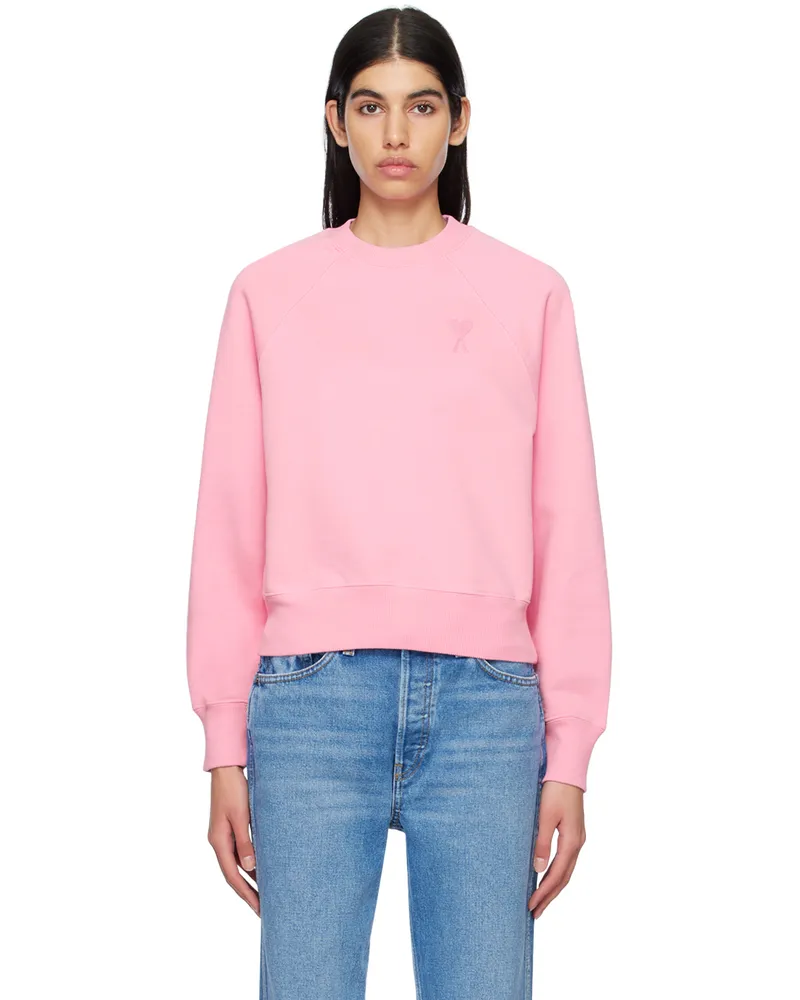 AMI Paris Pink Ami De Cœur Sweatshirt 663