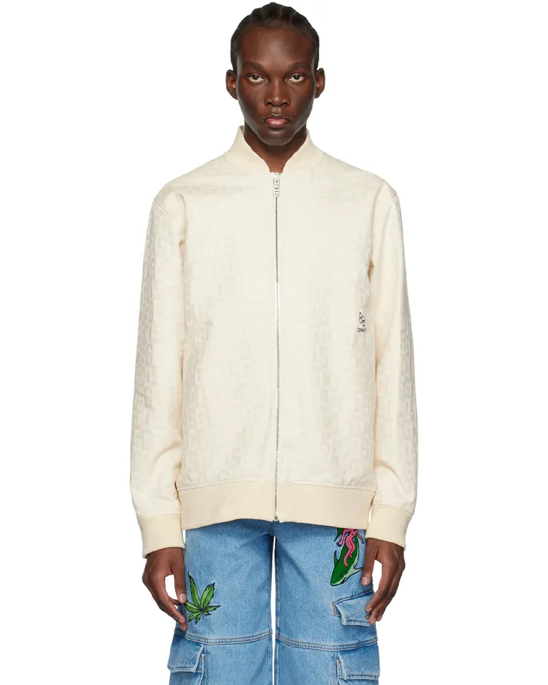 GCDS Off-White Monogram Bomber Jacket Off
