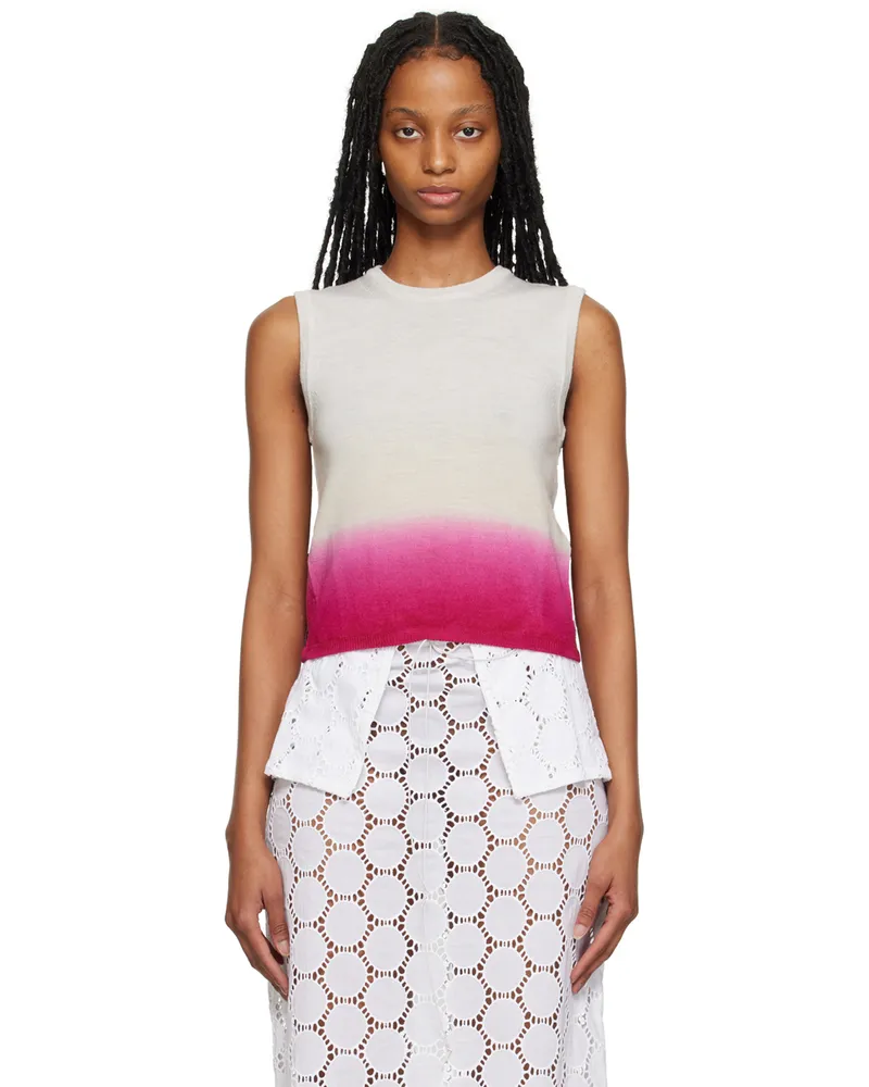 Saks Potts Beige & Pink Carlotta Tank Top Pink