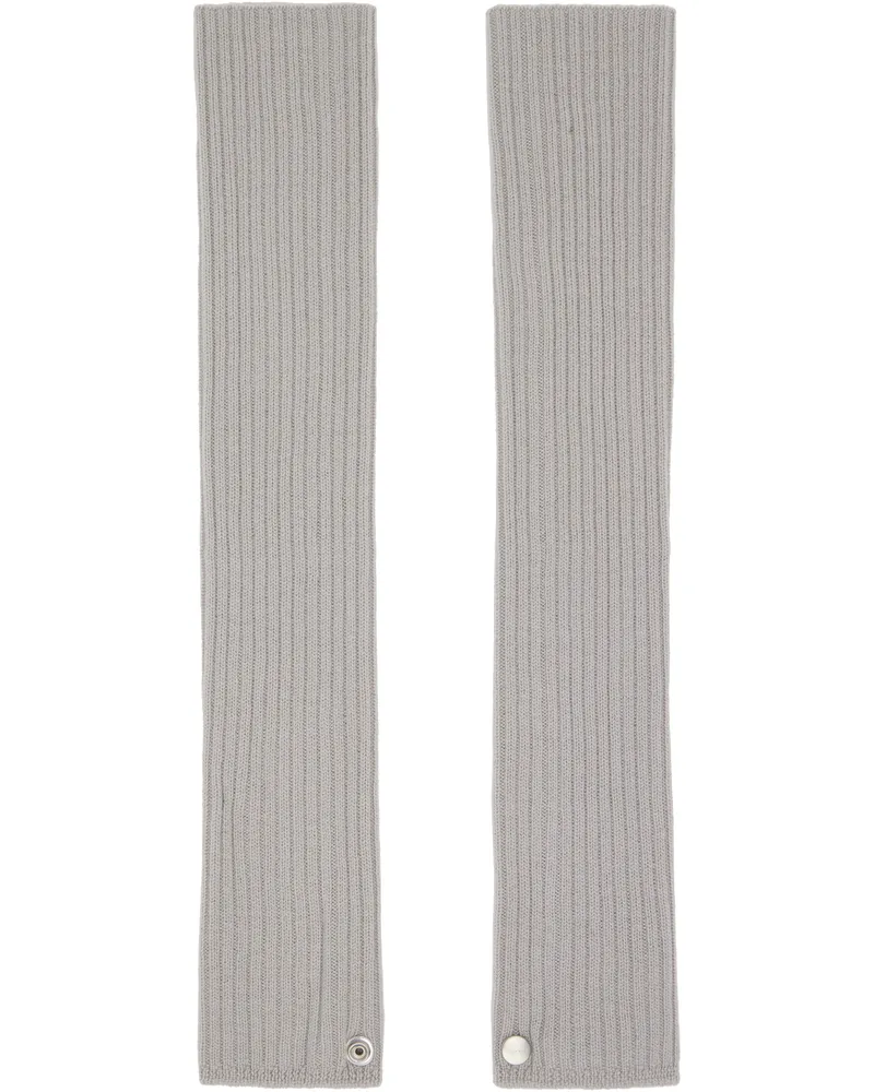 Rick Owens Gray Concordians Rasato Knit Arm Warmers 08