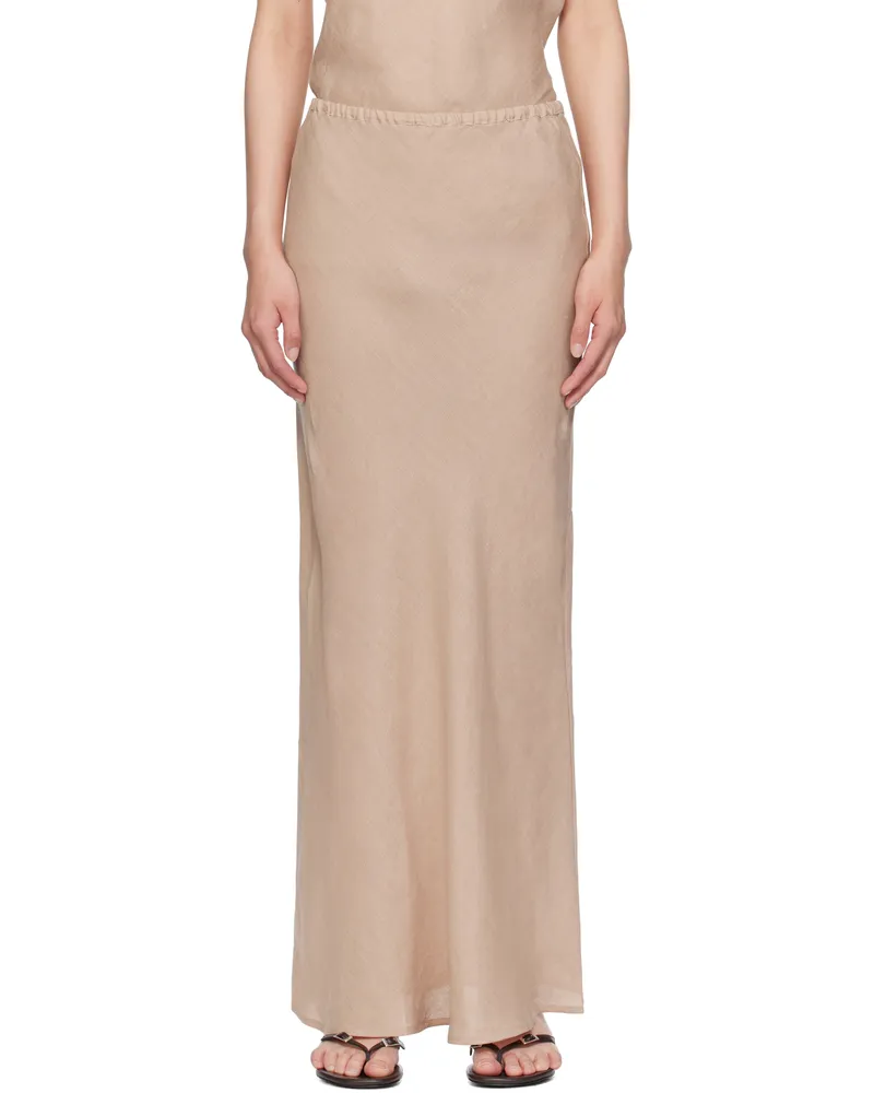 Baserange Beige Dydine Maxi Skirt Still