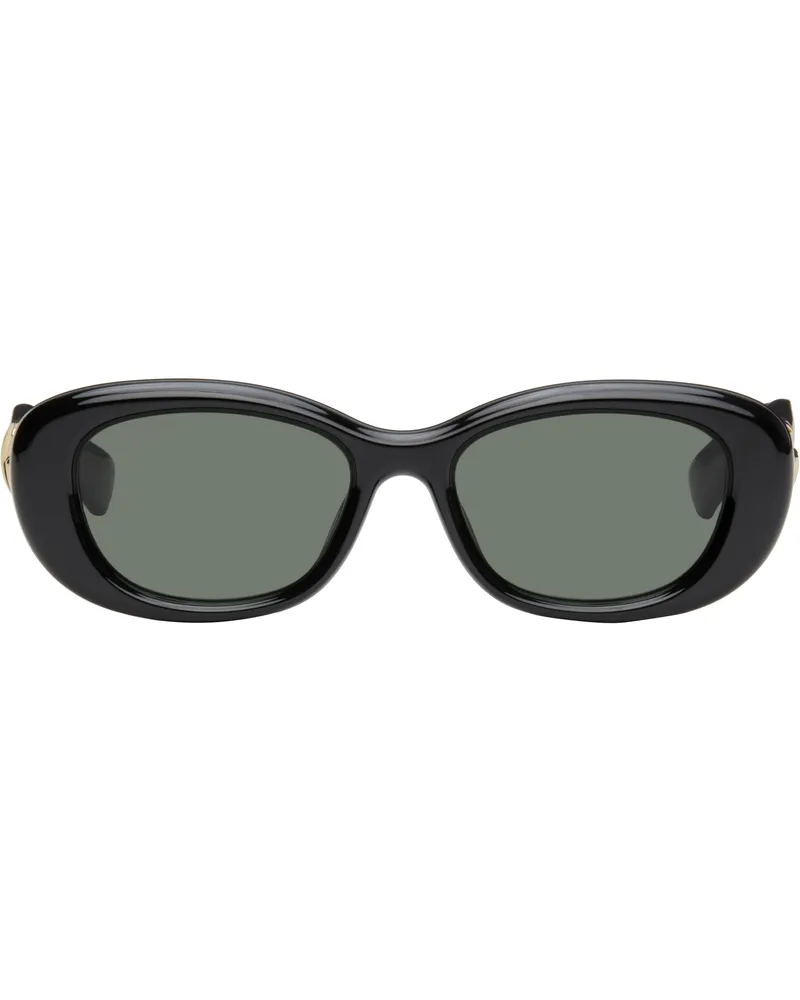 Gucci Black GG Oval Sunglasses 001