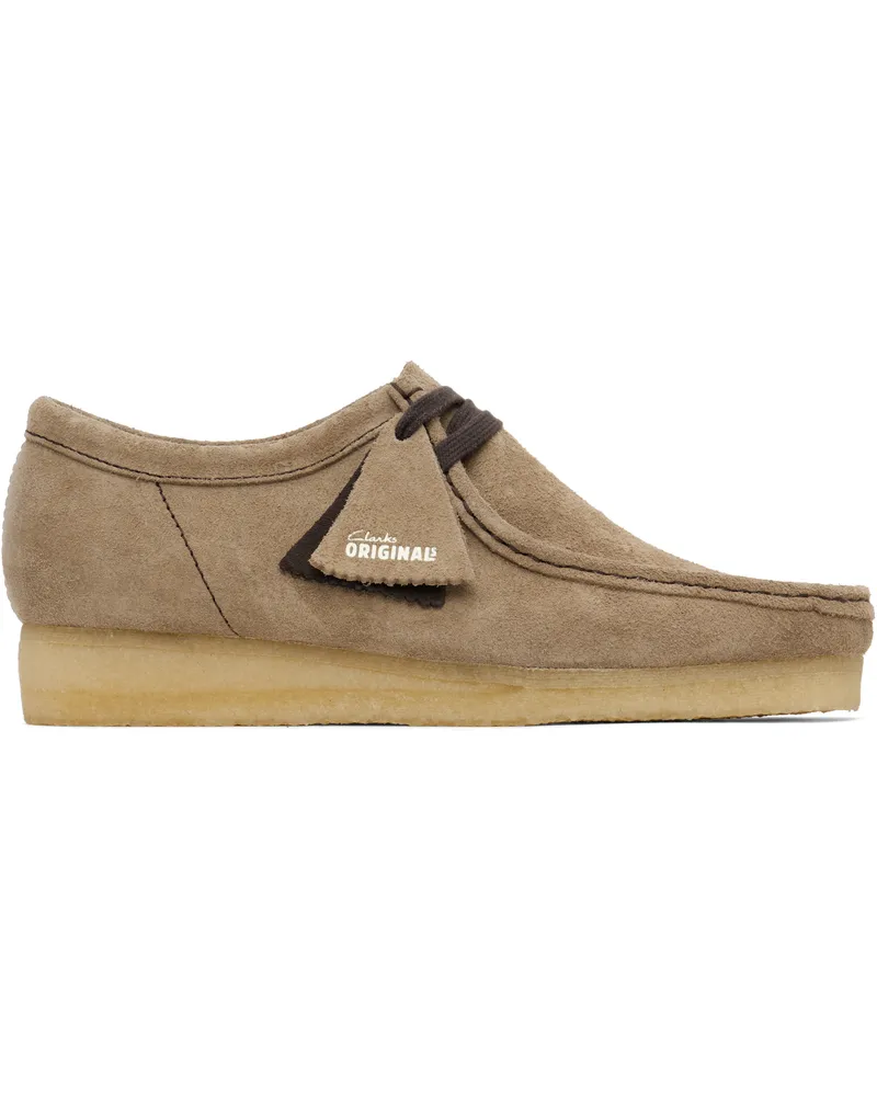 Clarks Taupe Wallabee Derbys Wolf
