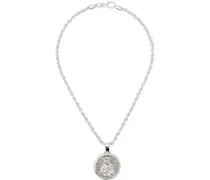 Silver Medallion Chain Necklace
