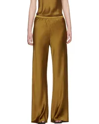 Silk Laundry Tan Bias-Cut Lounge Pants Drought