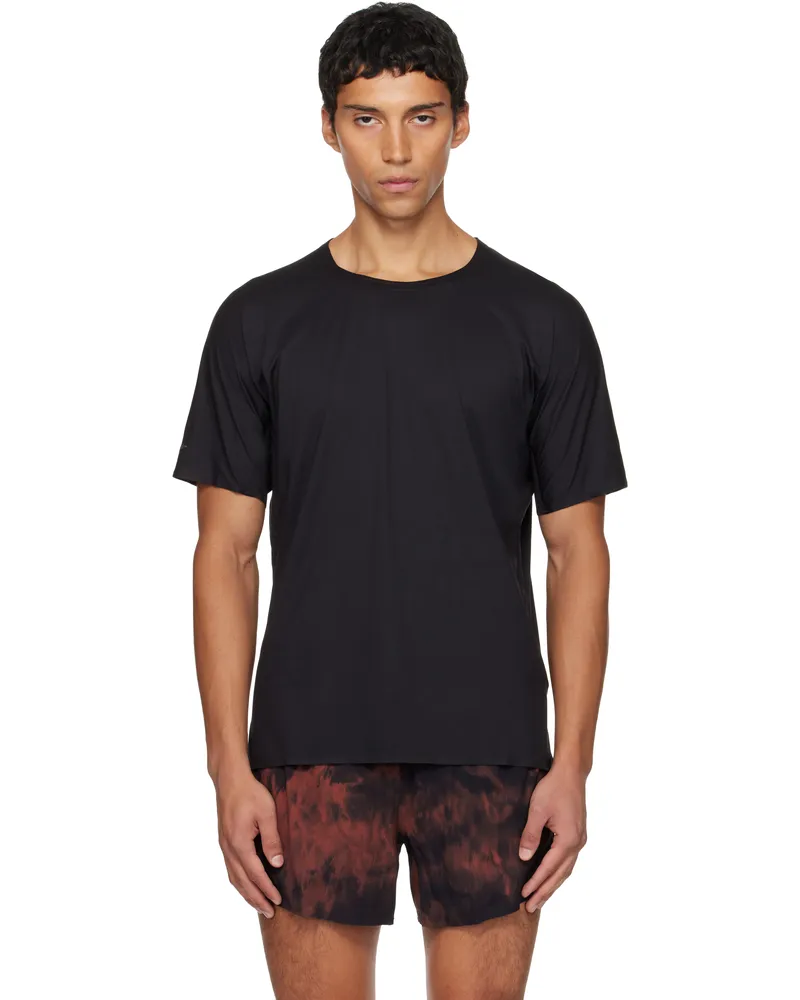 Y-3 Black Running Short Sleeve T-shirt Black