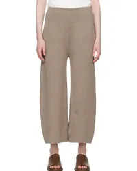 Lauren Manoogian Taupe Wide-Leg Lounge Pants Wwood