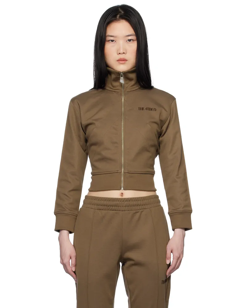ATTICO Brown Bonded Logo Track Jacket 064