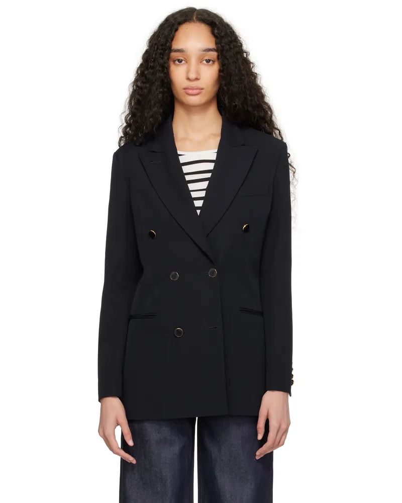 A.P.C. Navy Anastasia Barbieri Edition Corta Blazer Iak