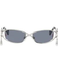 Le Specs Silver Ian Charms Edition Daddy's Girl Sunglasses Silver