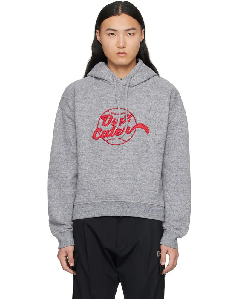 Dsquared2 Gray Embroidered Hoodie 860m
