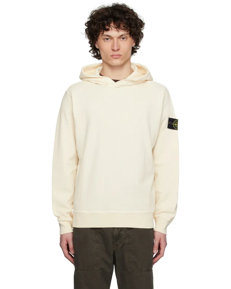 Stone Island Off-White Malfilé Fleece Old Effect Hoodie V0193