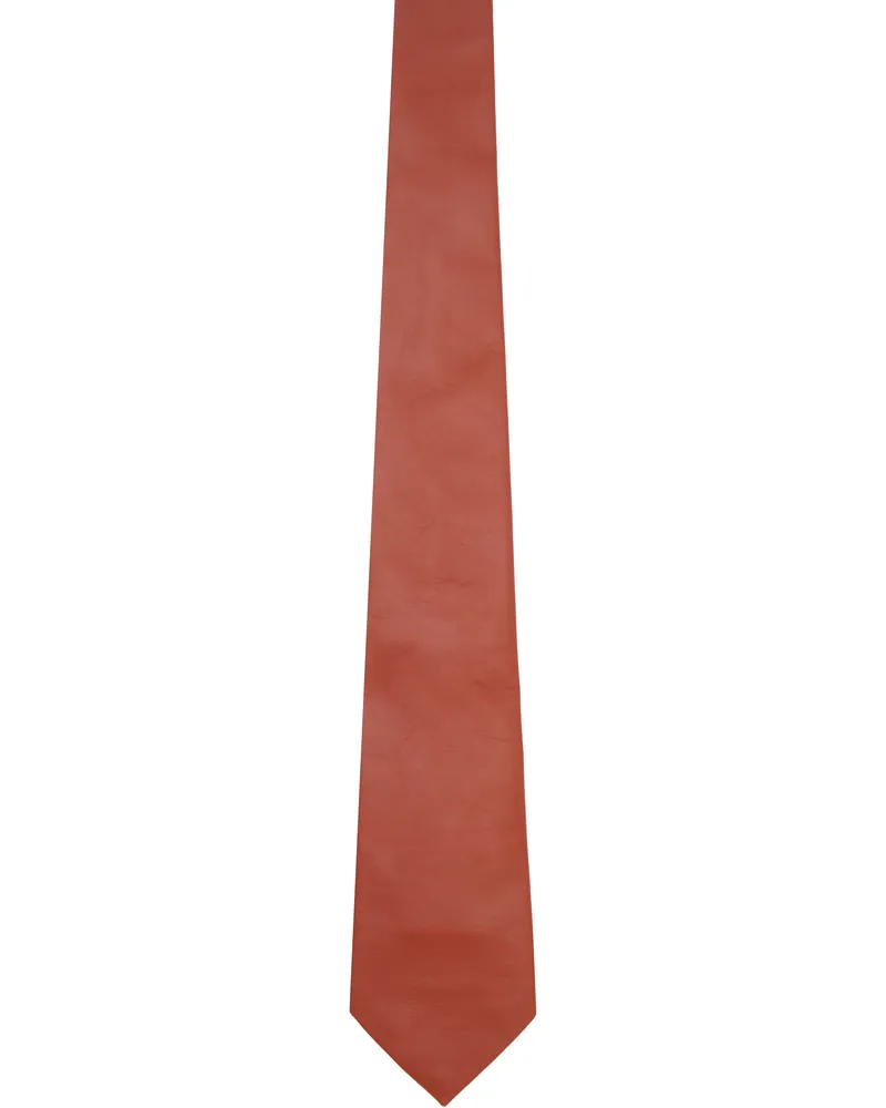 Bottega Veneta Brown Smooth Lambskin Tie 6468