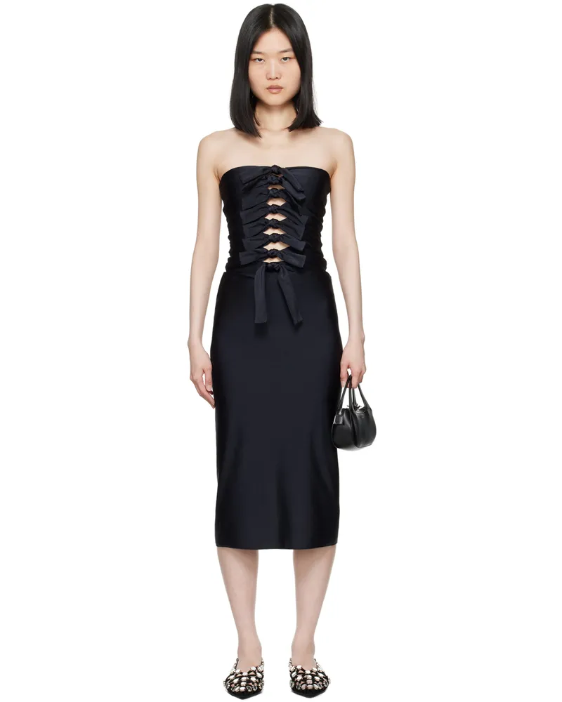 COPERNI Black Knot Gala Midi Dress Black