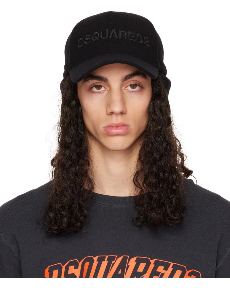 Dsquared2 Black Patch Baseball Cap 2124