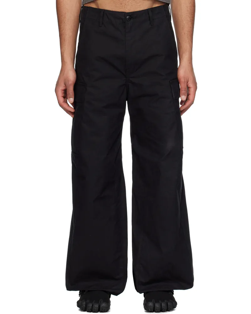 Doublet Black Robot Legs Cargo Pants Black