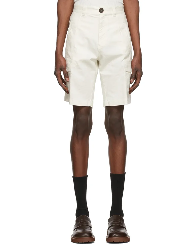 Winnie NYC Off-White Cotton Shorts Ivory