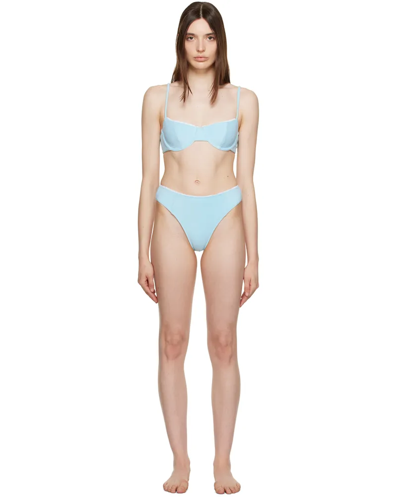 Frankies Bikinis SSENSE Exclusive Blue Pam & Jenna Bikini Blue