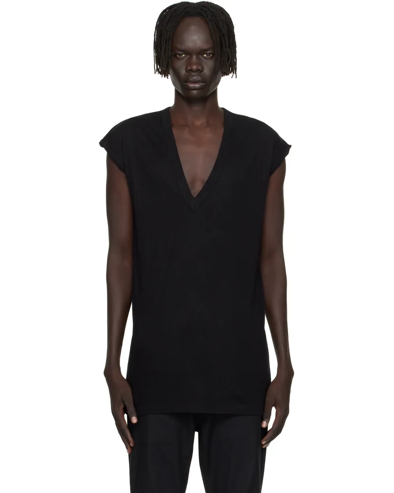 Rick Owens Black Concordians Deep V SL T-shirt 09