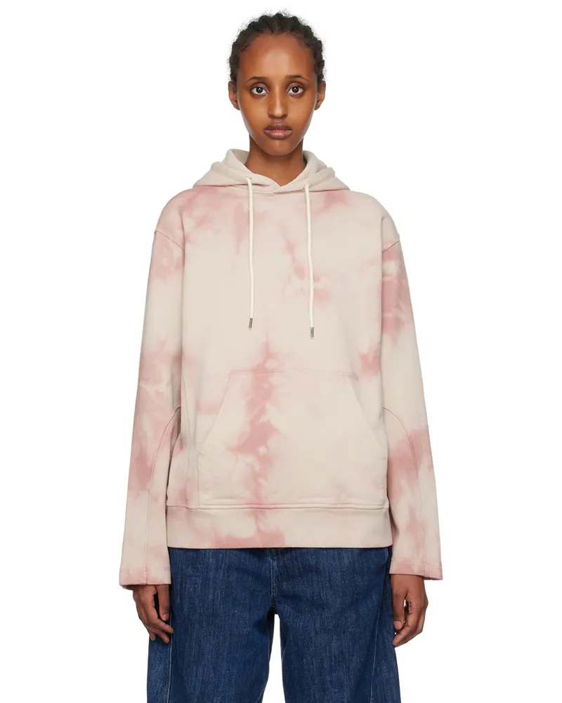 Nicholas Daley Pink Tie-Dye Hoodie Beige