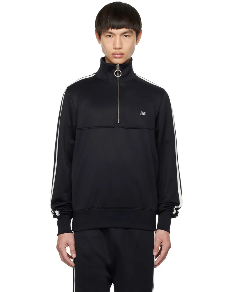 AMI Paris Navy Stripes Sweatshirt Nautic