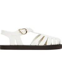 Ancient Greek Sandals White Homeria Jelly Sandals White