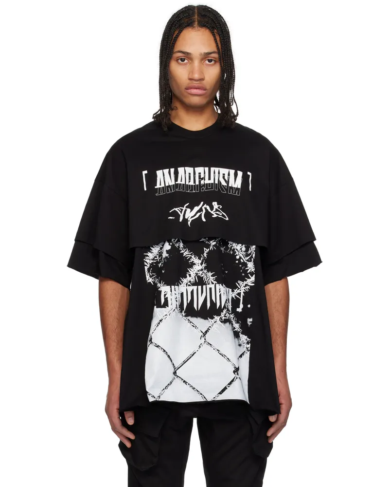 Julius Black Ana-Cropped Double JD T-shirt Black
