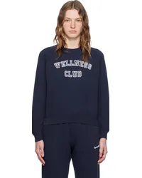 SPORTY & RICH Navy 'Wellness Club' Sweatshirt Navy