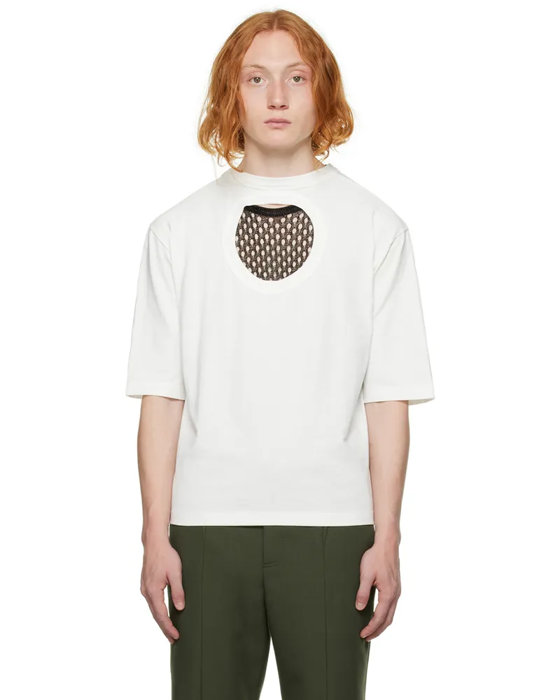 Dion Lee White Cutout T-Shirt White