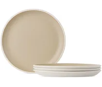 White & Tan Studio Plate Set