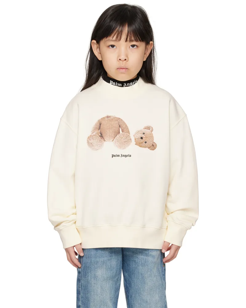 Palm Angels Kids Off-White Bear Sweatshirt Butter