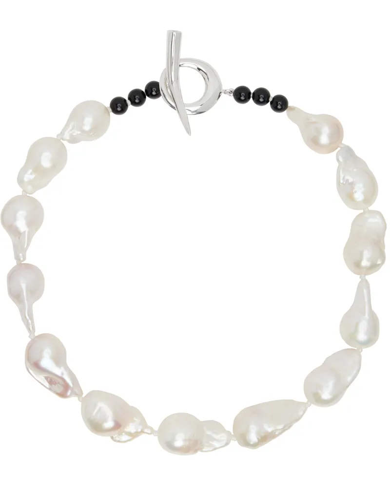 Sophie Buhai White Baroque Pearl Collar Necklace Sterling